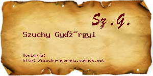 Szuchy Györgyi névjegykártya
